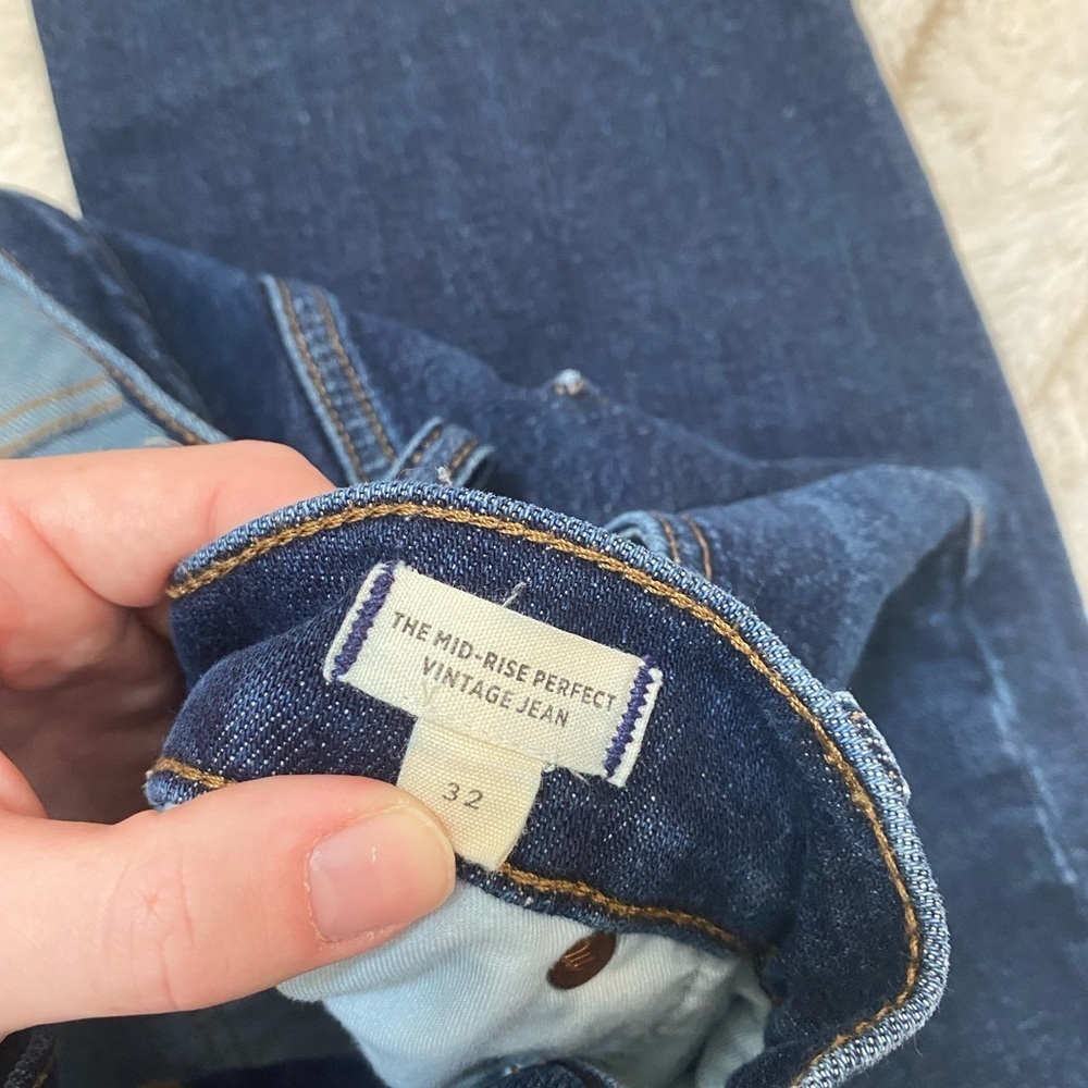Madewell Mid-Rise Perfect Vintage Jean dark wash sz 32 - Picture 8 of 8